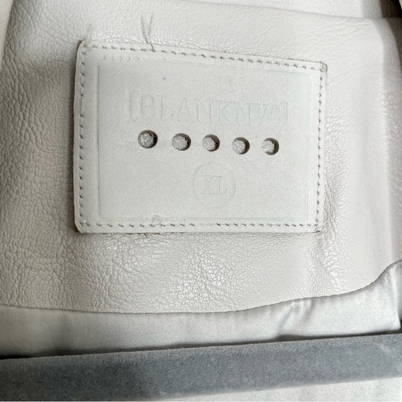 Bl-nk NYC Off White Vegan Leather Moto Jacket NWT - Picture 3 of 5